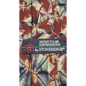 Mens Neck Tie Molecular Expressions Silk L58" W3.5" Multicolor